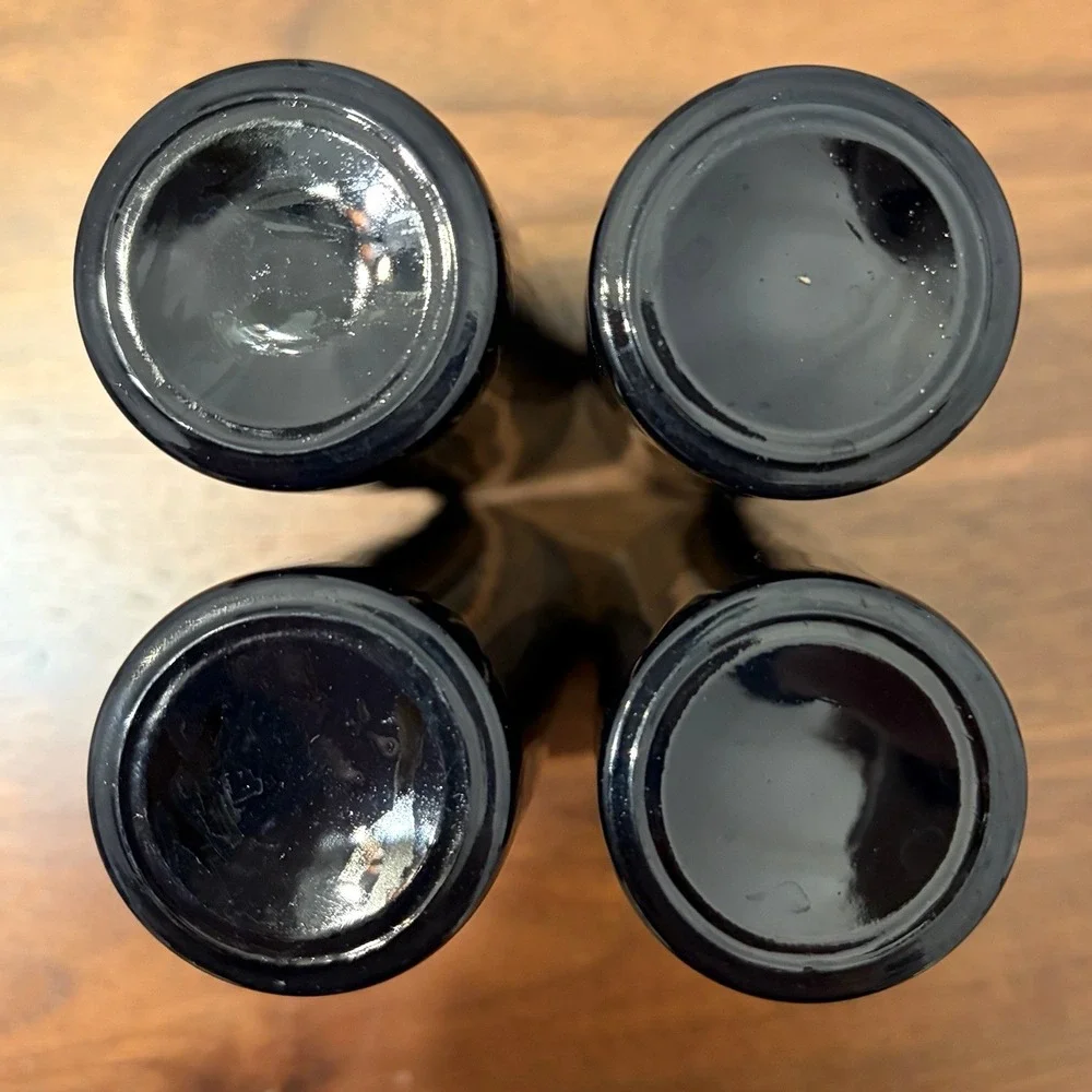 Set of 4 Gothic Skeleton Liquor Shot Glasses Shooters Halloween Summerween
